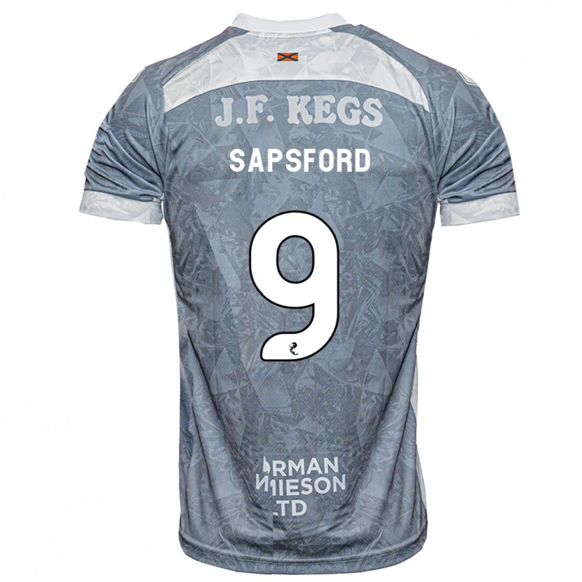 Danxen Criança Camisola Zachary Sapsford #9 Cinza Ardósia Claro Alternativa 2026/27 Camisa