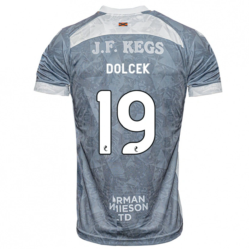 Danxen Criança Camisola Ivan Dolcek #19 Cinza Ardósia Claro Alternativa 2026/27 Camisa