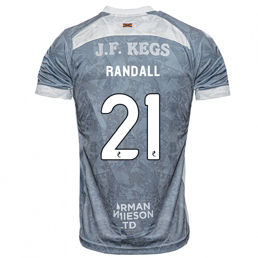 Danxen Criança Camisola Jesse Randall #21 Cinza Ardósia Claro Alternativa 2026/27 Camisa