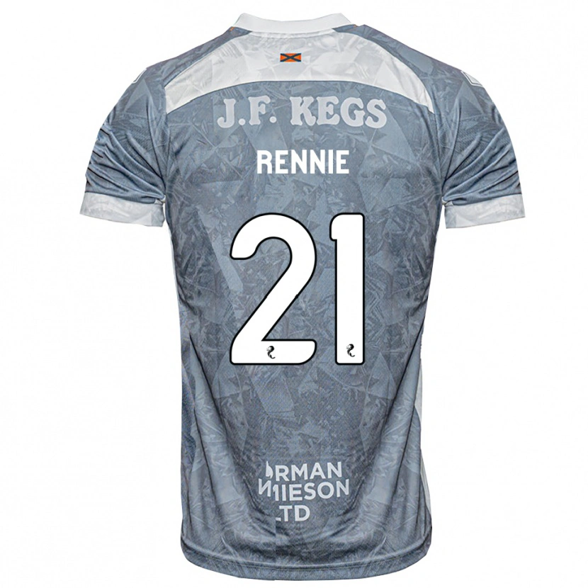 Danxen Criança Camisola Beth Rennie #21 Cinza Ardósia Claro Alternativa 2026/27 Camisa