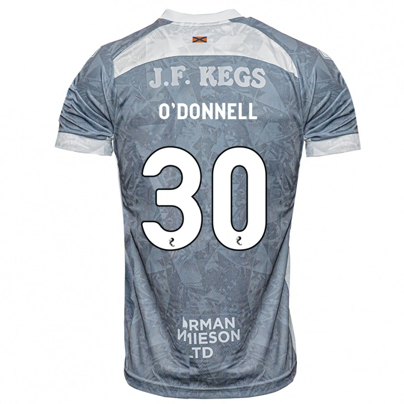 Danxen Criança Camisola Lewis O'donnell #30 Cinza Ardósia Claro Alternativa 2026/27 Camisa