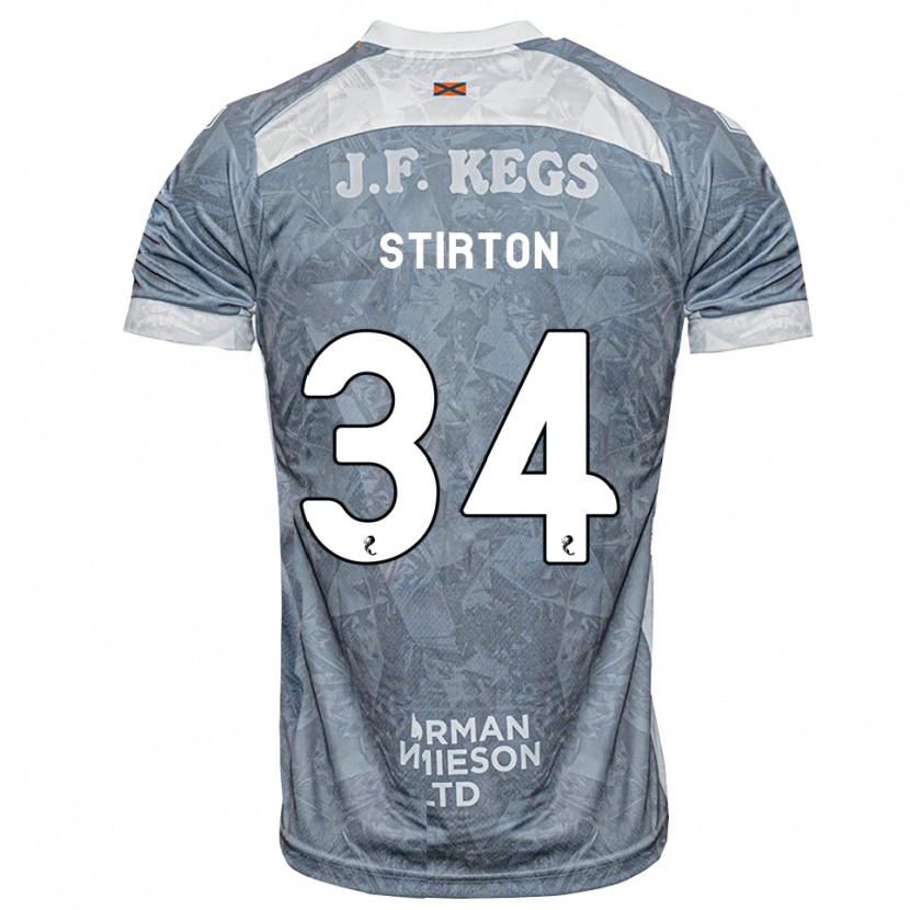 Danxen Criança Camisola Owen Stirton #34 Cinza Ardósia Claro Alternativa 2026/27 Camisa