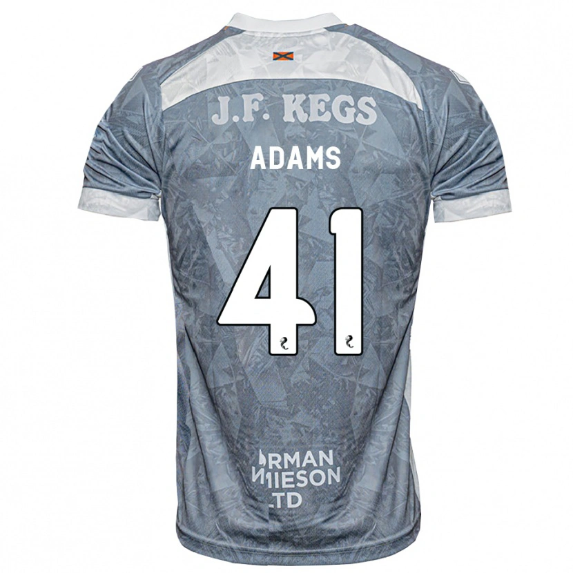 Danxen Criança Camisola Ruairidh Adams #41 Cinza Ardósia Claro Alternativa 2026/27 Camisa