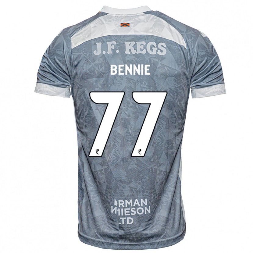 Danxen Criança Camisola Daniel Bennie #77 Cinza Ardósia Claro Alternativa 2026/27 Camisa