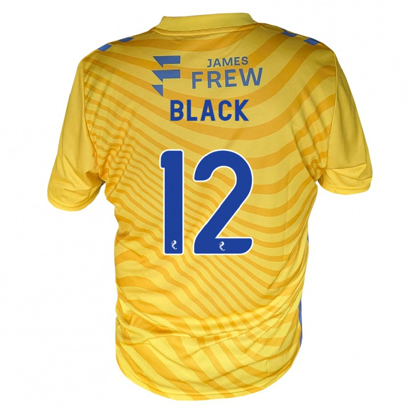 Danxen Criança Camisola Kai Black #12 Azul Real Amarelo Alternativa 2026/27 Camisa