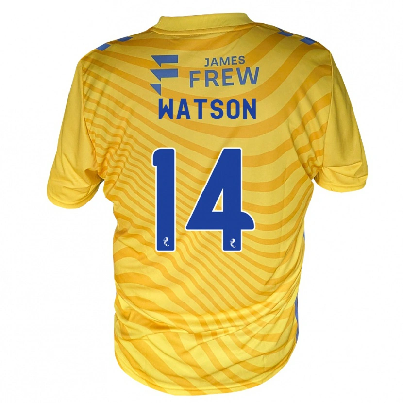 Danxen Criança Camisola Craig Watson #14 Azul Real Amarelo Alternativa 2026/27 Camisa