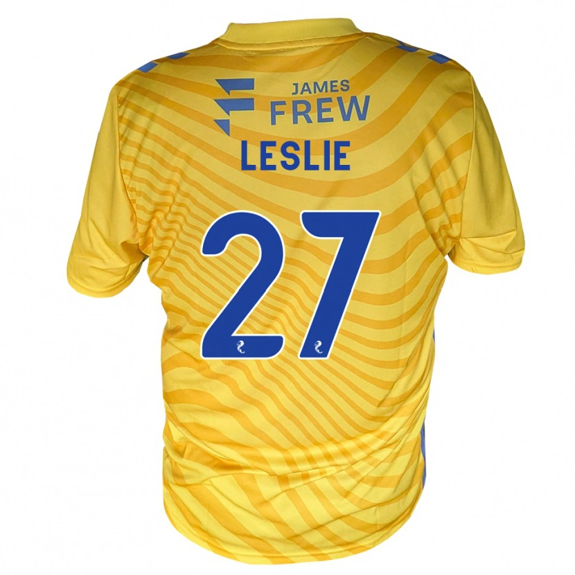 Danxen Criança Camisola Kian Leslie #27 Azul Real Amarelo Alternativa 2026/27 Camisa