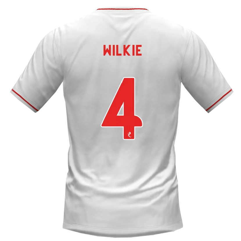 Danxen Criança Camisola Jack Wilkie #4 Branco Vermelho Alternativa 2026/27 Camisa