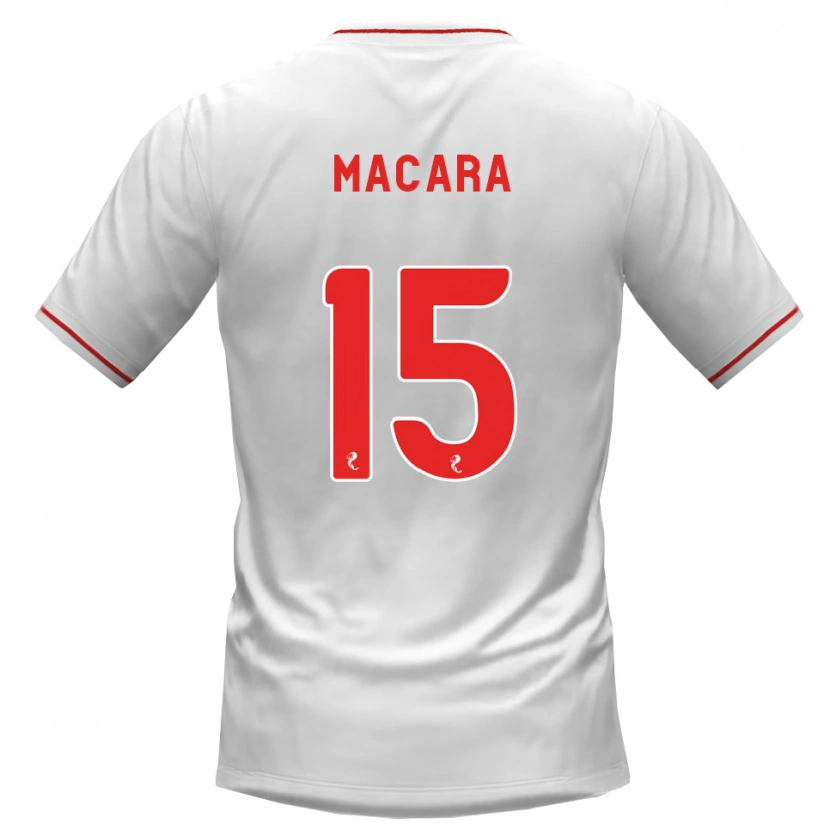 Danxen Criança Camisola Elise Macara #15 Branco Vermelho Alternativa 2026/27 Camisa