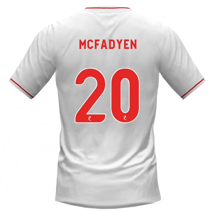 Danxen Criança Camisola Emma Mcfadyen #20 Branco Vermelho Alternativa 2026/27 Camisa