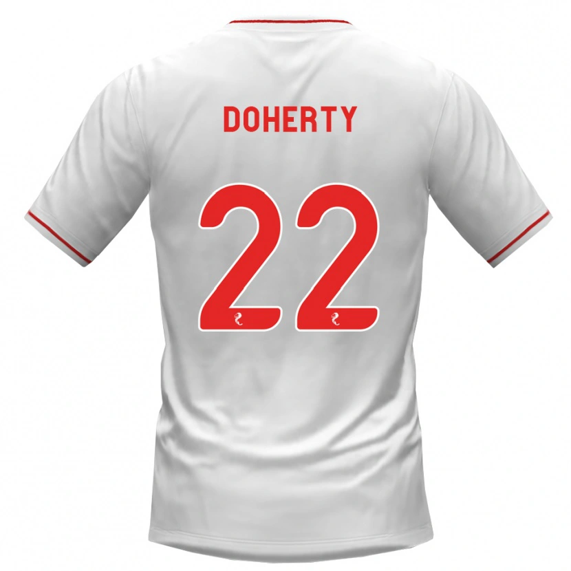 Danxen Criança Camisola Jordan Doherty #22 Branco Vermelho Alternativa 2026/27 Camisa