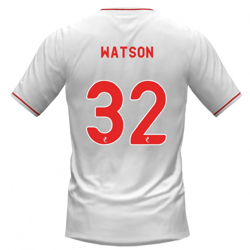 Danxen Criança Camisola Ashley Watson #32 Branco Vermelho Alternativa 2026/27 Camisa