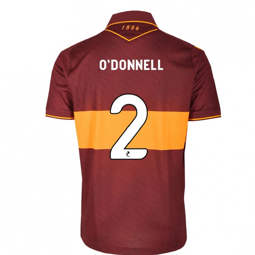 Danxen Criança Camisola Stephen O'donnell #2 Laranja Marrom Alternativa 2026/27 Camisa