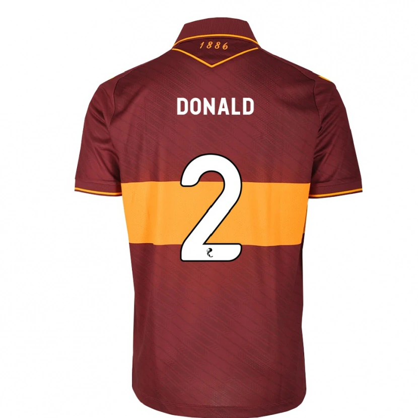 Danxen Criança Camisola Eve Donald #2 Laranja Marrom Alternativa 2026/27 Camisa