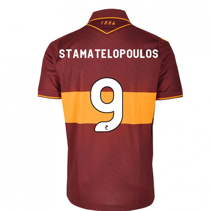 Danxen Criança Camisola Apostolos Stamatelopoulos #9 Laranja Marrom Alternativa 2026/27 Camisa