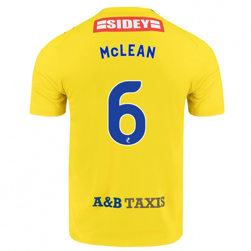Danxen Criança Camisola Elvie Mclean #6 Amarelo Azul Preto Alternativa 2026/27 Camisa