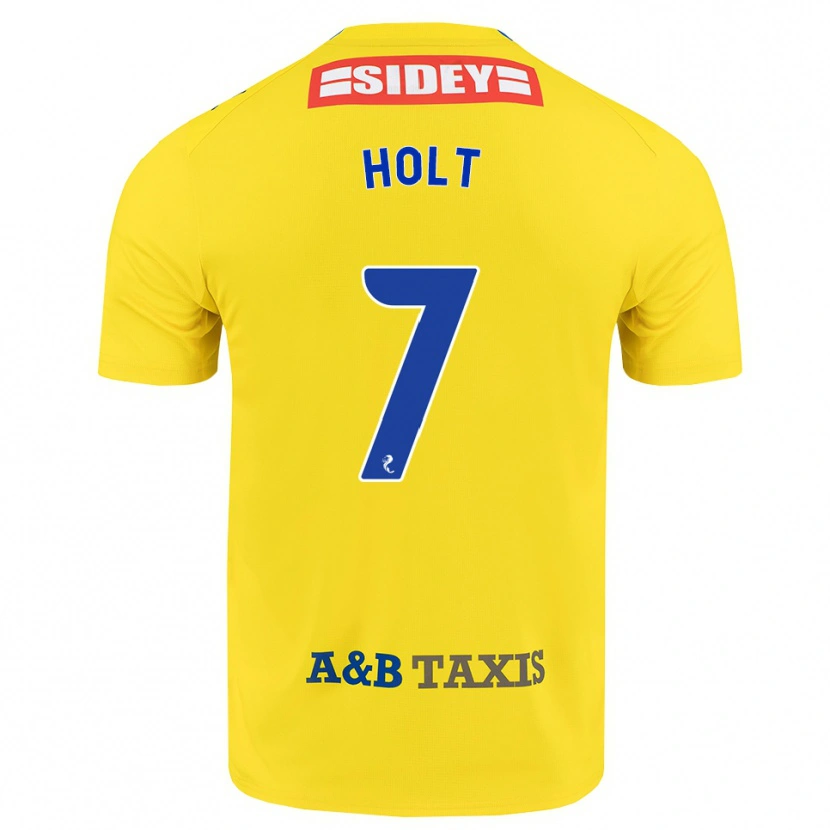 Danxen Criança Camisola Jason Holt #7 Amarelo Azul Preto Alternativa 2026/27 Camisa