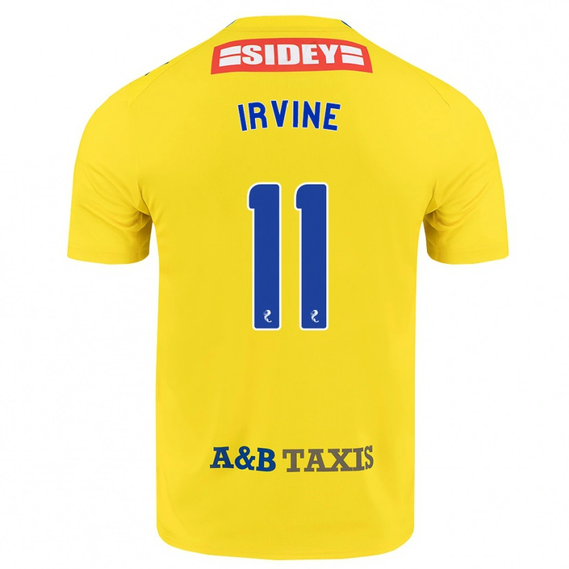 Danxen Criança Camisola Niamh Irvine #11 Amarelo Azul Preto Alternativa 2026/27 Camisa