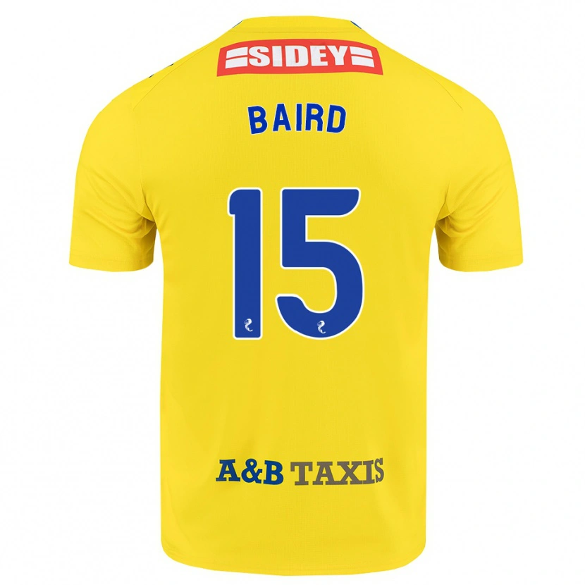 Danxen Criança Camisola Jack Baird #15 Amarelo Azul Preto Alternativa 2026/27 Camisa