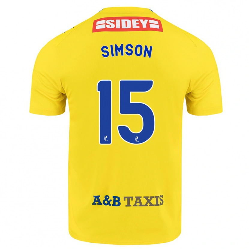 Danxen Criança Camisola Steffi Simson #15 Amarelo Azul Preto Alternativa 2026/27 Camisa