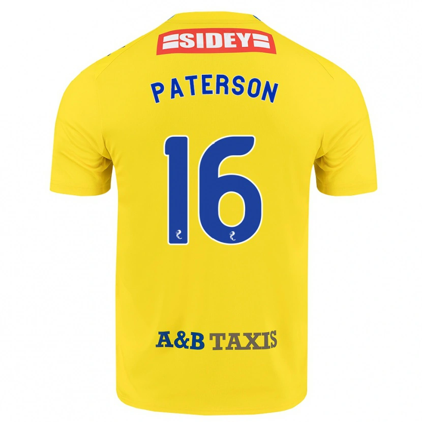 Danxen Criança Camisola Megan Paterson #16 Amarelo Azul Preto Alternativa 2026/27 Camisa