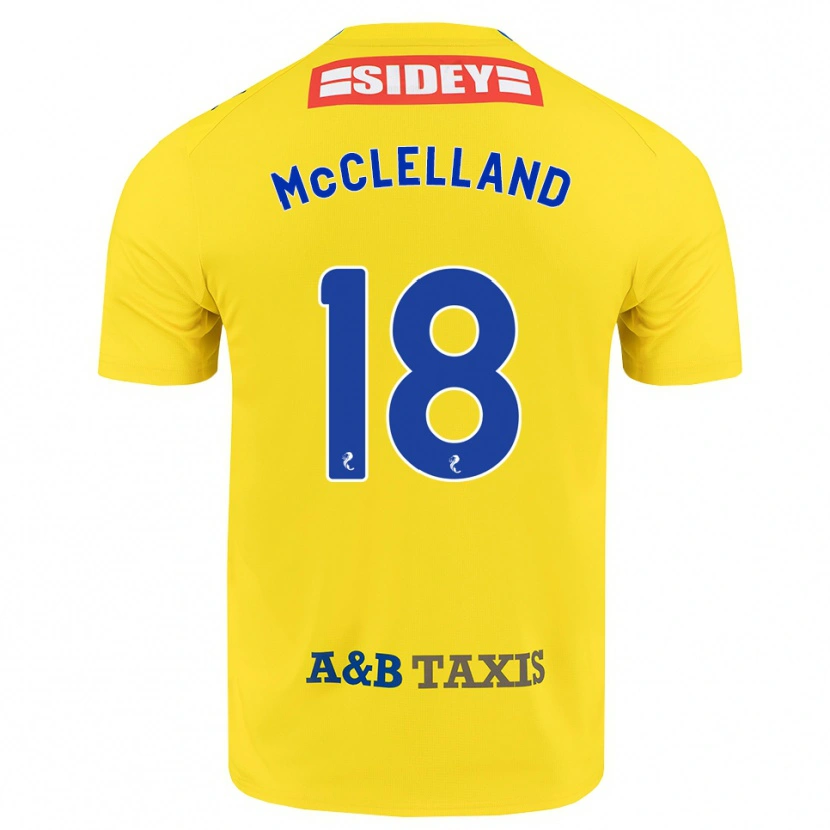 Danxen Criança Camisola Sam Mcclelland #18 Amarelo Azul Preto Alternativa 2026/27 Camisa