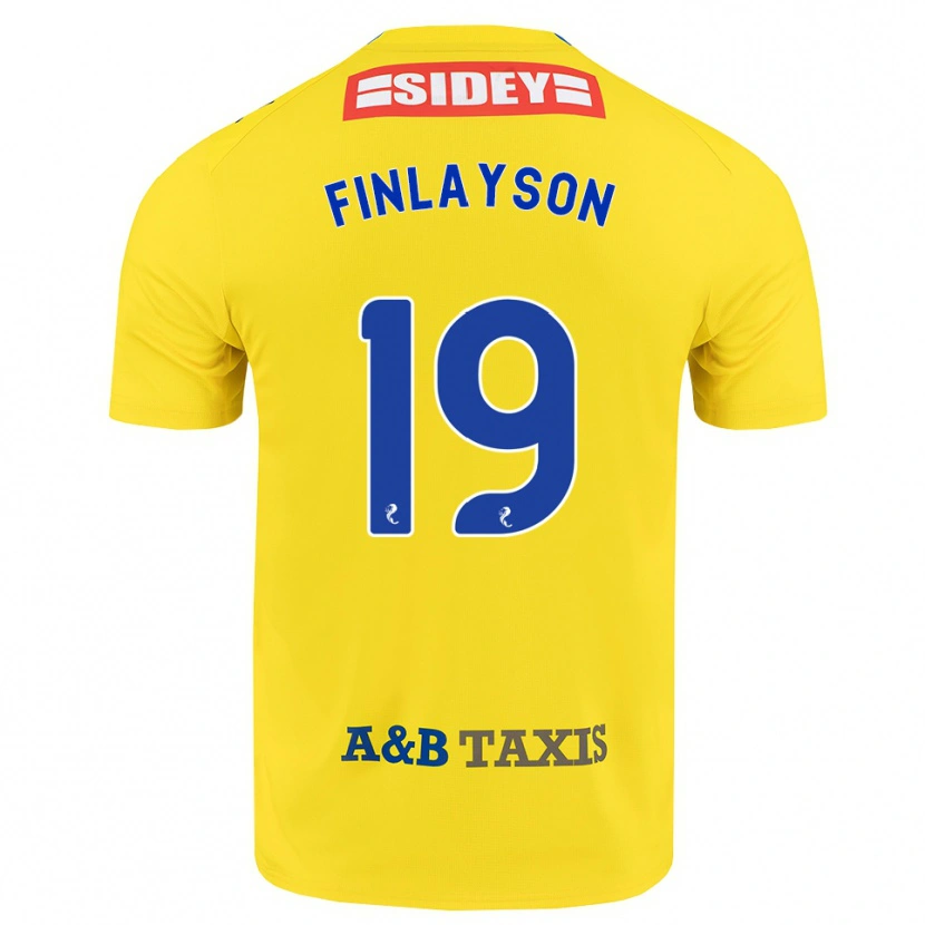 Danxen Criança Camisola Danny Finlayson #19 Amarelo Azul Preto Alternativa 2026/27 Camisa