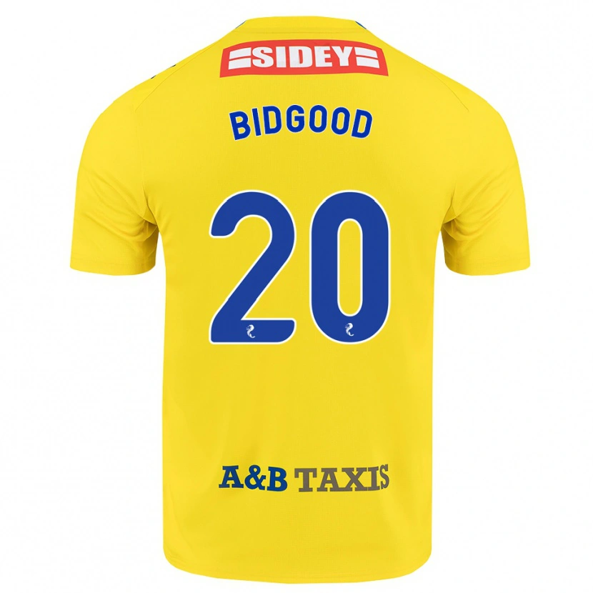 Danxen Criança Camisola Aoife Bidgood #20 Amarelo Azul Preto Alternativa 2026/27 Camisa