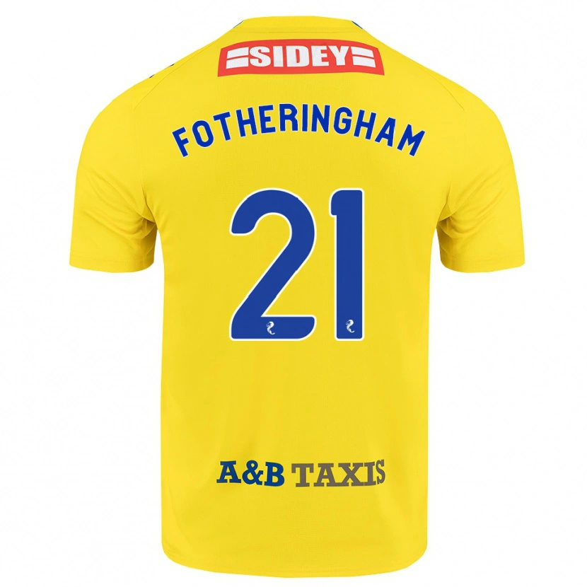 Danxen Criança Camisola Kai Fotheringham #21 Amarelo Azul Preto Alternativa 2026/27 Camisa