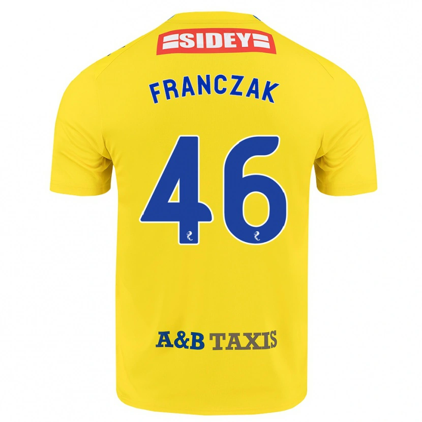 Danxen Criança Camisola Franciszek Franczak #46 Amarelo Azul Preto Alternativa 2026/27 Camisa