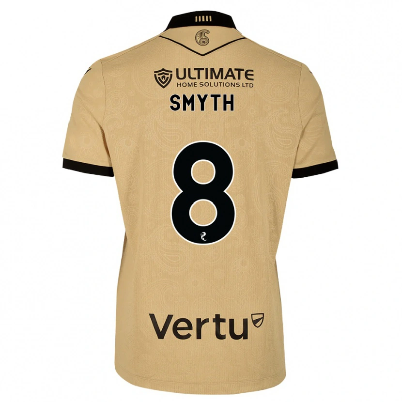 Danxen Criança Camisola Oisin Smyth #8 Madeira Queimada Preto Alternativa 2026/27 Camisa