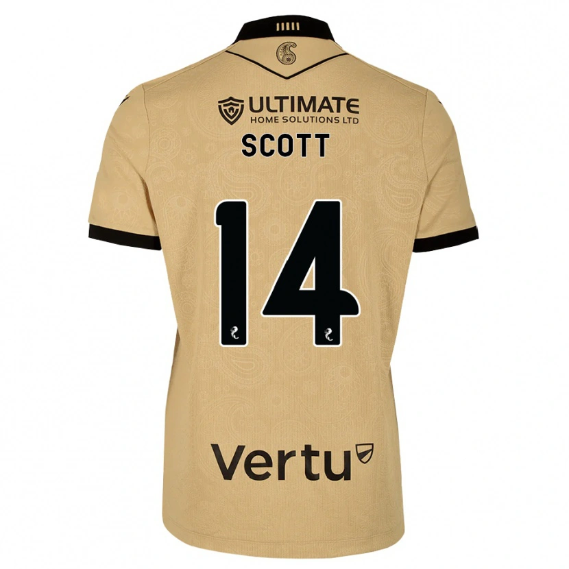 Danxen Criança Camisola James Scott #14 Madeira Queimada Preto Alternativa 2026/27 Camisa
