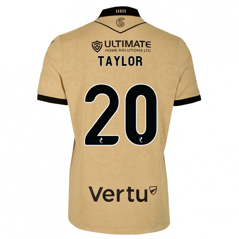 Danxen Criança Camisola Fraser Taylor #20 Madeira Queimada Preto Alternativa 2026/27 Camisa