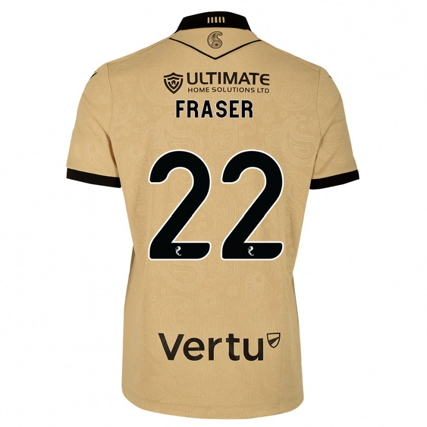 Danxen Criança Camisola Marcus Fraser #22 Madeira Queimada Preto Alternativa 2026/27 Camisa