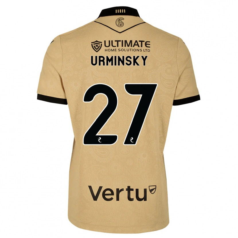 Danxen Criança Camisola Peter Urminsky #27 Madeira Queimada Preto Alternativa 2026/27 Camisa