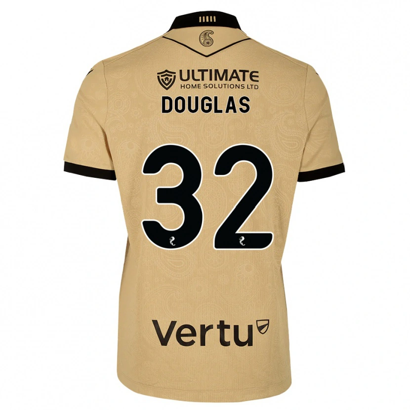 Danxen Criança Camisola Luke Douglas #32 Madeira Queimada Preto Alternativa 2026/27 Camisa
