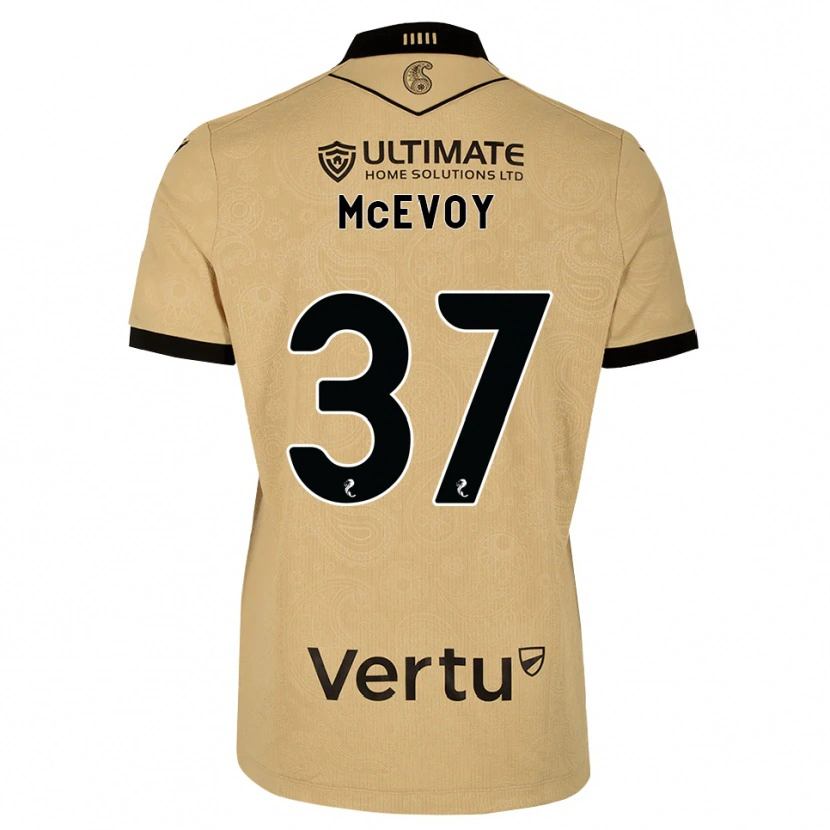 Danxen Criança Camisola Carrick Mcevoy #37 Madeira Queimada Preto Alternativa 2026/27 Camisa