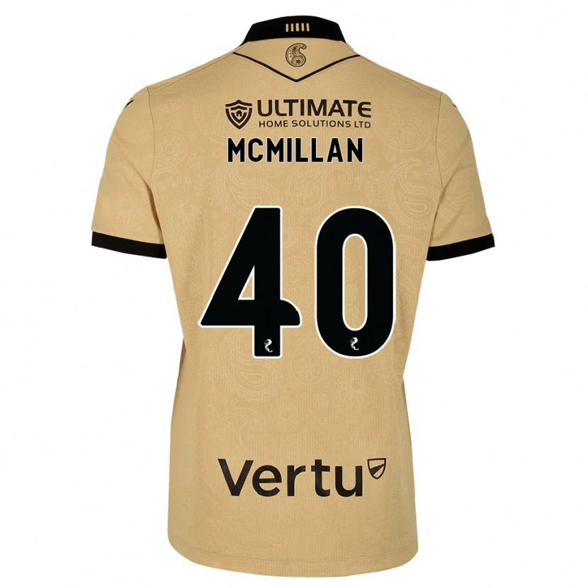 Danxen Criança Camisola Caiden Mcmillan #40 Madeira Queimada Preto Alternativa 2026/27 Camisa