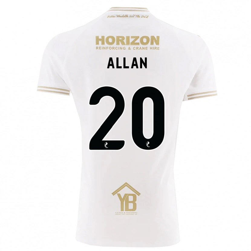 Danxen Criança Camisola Connor Allan #20 Trigo Branco Alternativa 2026/27 Camisa