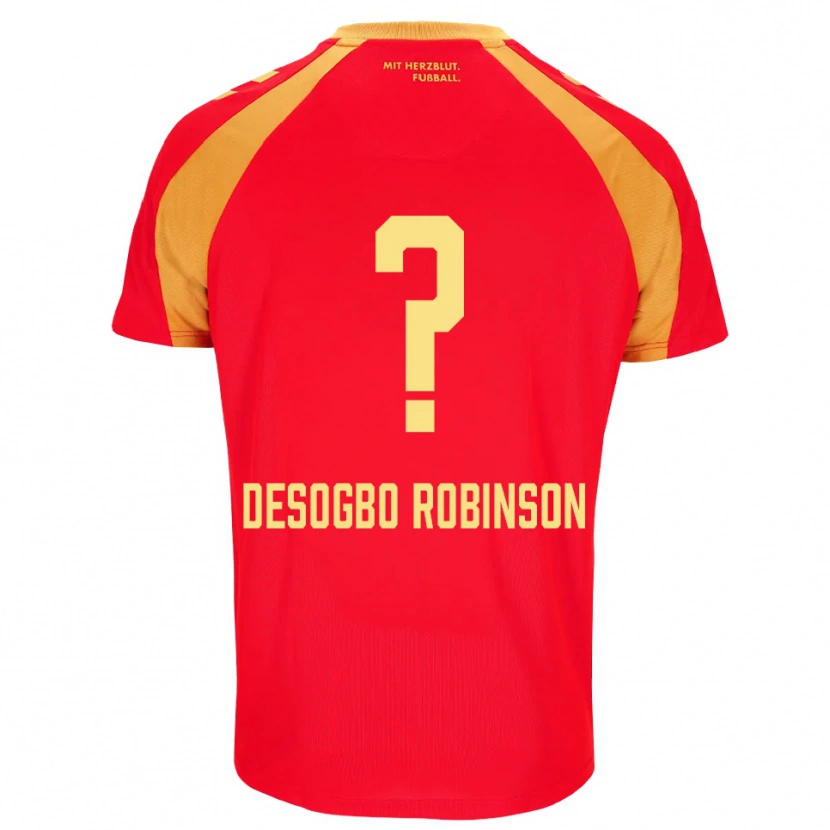 Danxen Criança Camisola Jermaine Desogbo Robinson #0 Vermelho Laranja Preto Alternativa 2026/27 Camisa