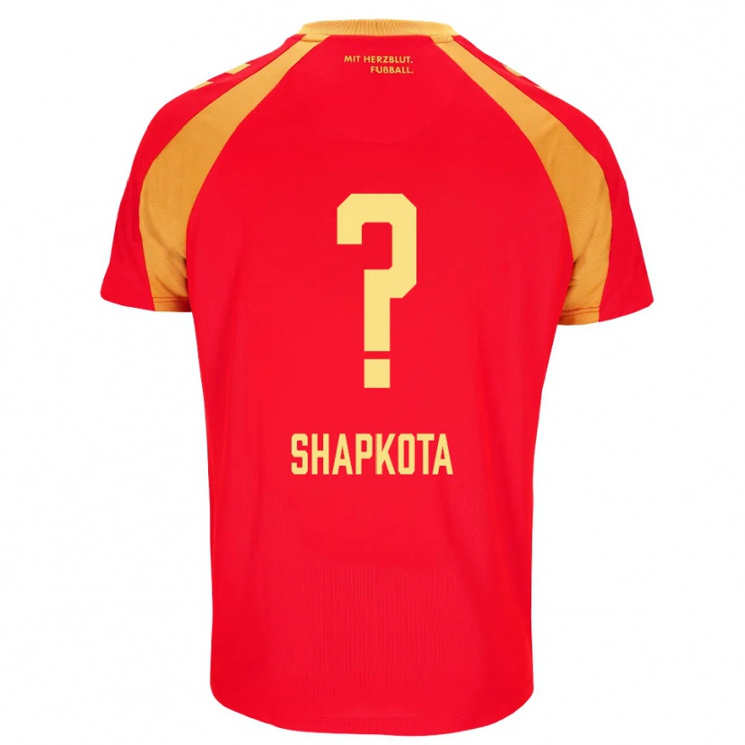 Danxen Criança Camisola Raul Shapkota #0 Vermelho Laranja Preto Alternativa 2026/27 Camisa