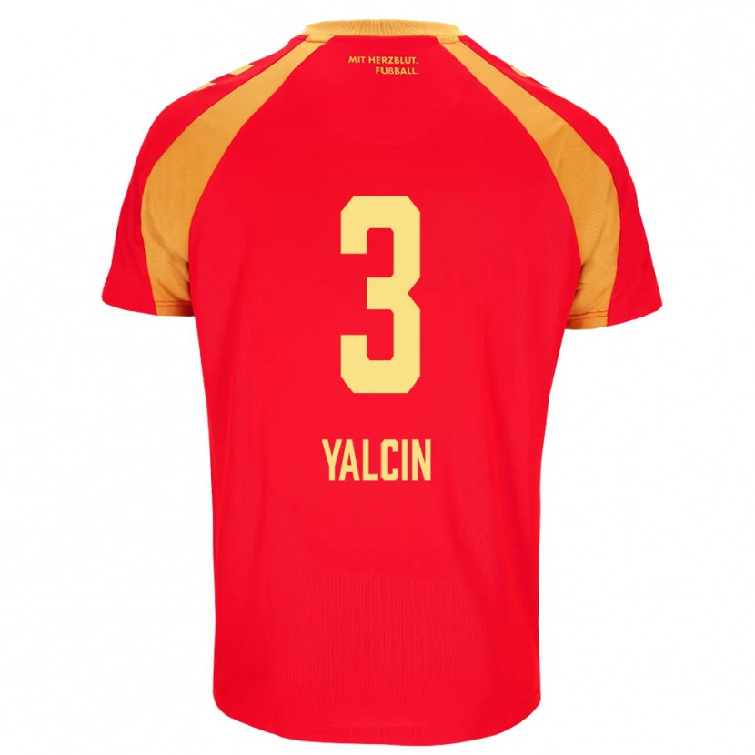 Danxen Criança Camisola Kerem Yalcin #3 Vermelho Laranja Preto Alternativa 2026/27 Camisa