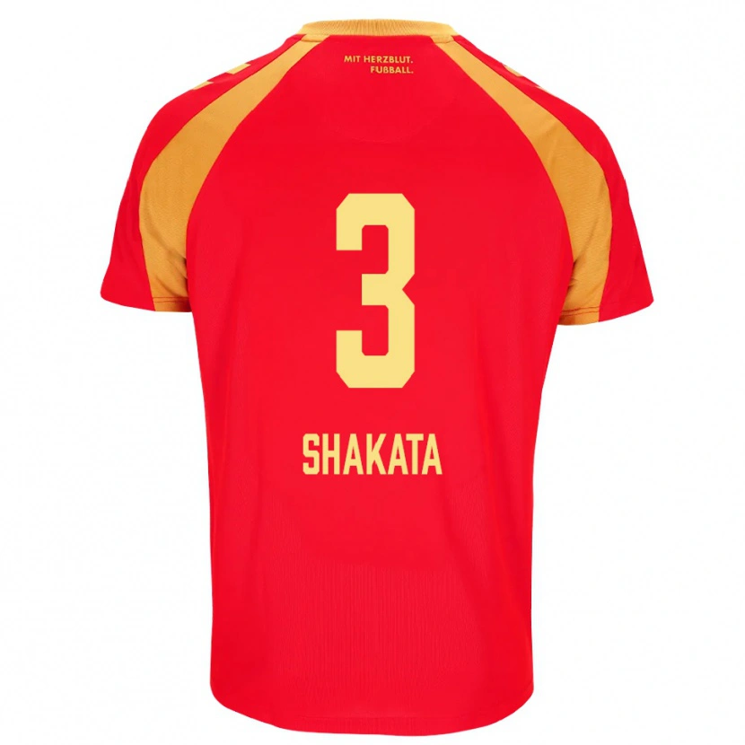 Danxen Criança Camisola Haruto Shakata #3 Vermelho Laranja Preto Alternativa 2026/27 Camisa