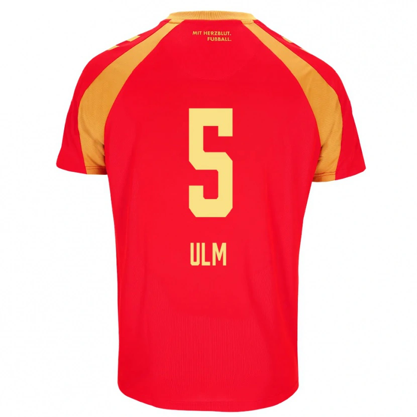 Danxen Criança Camisola Ethan Ulm #5 Vermelho Laranja Preto Alternativa 2026/27 Camisa