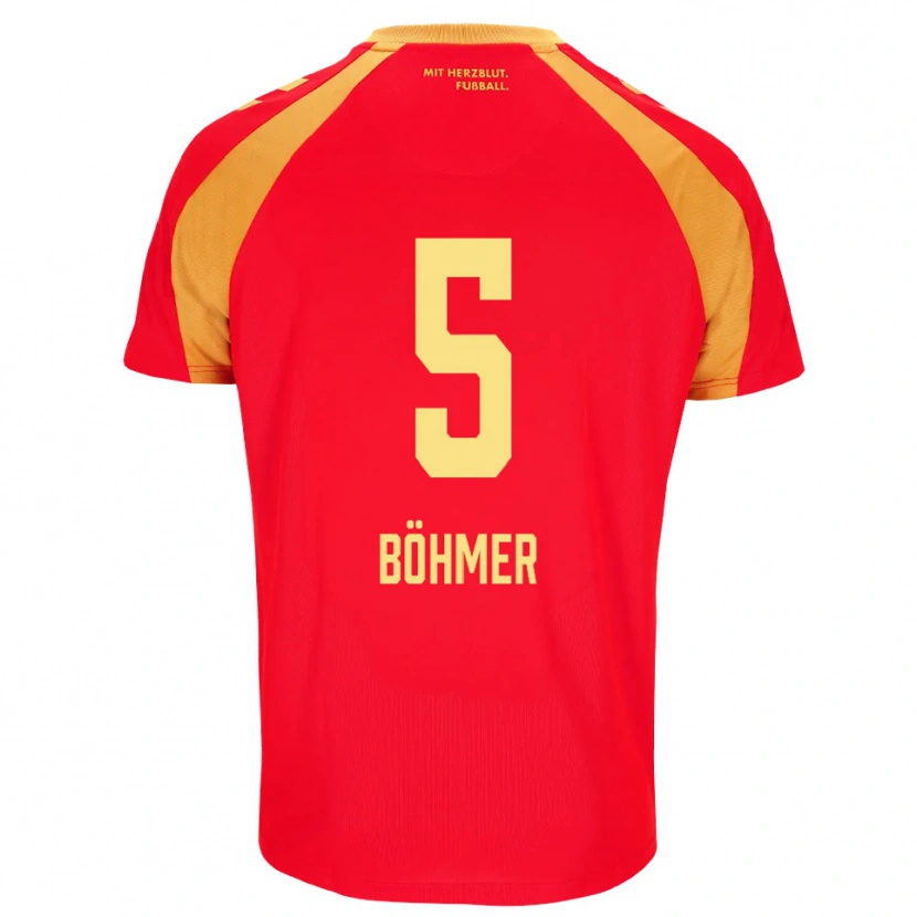 Danxen Criança Camisola Tim Böhmer #5 Vermelho Laranja Preto Alternativa 2026/27 Camisa