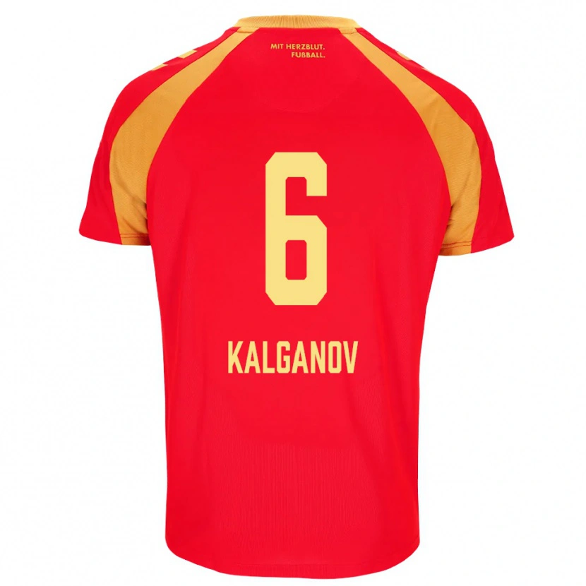 Danxen Criança Camisola Levin Kalganov #6 Vermelho Laranja Preto Alternativa 2026/27 Camisa