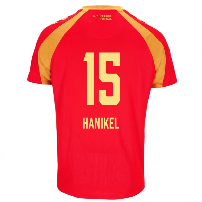 Danxen Criança Camisola Maximilian Hanikel #15 Vermelho Laranja Preto Alternativa 2026/27 Camisa