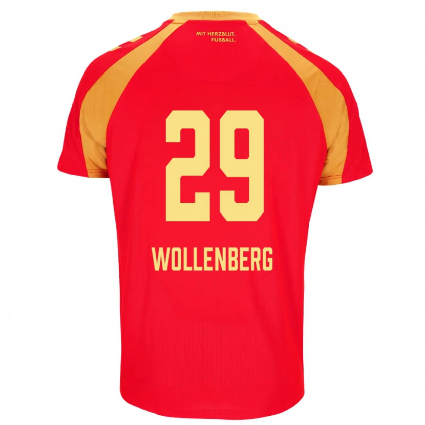 Danxen Criança Camisola Paul Wollenberg #29 Vermelho Laranja Preto Alternativa 2026/27 Camisa