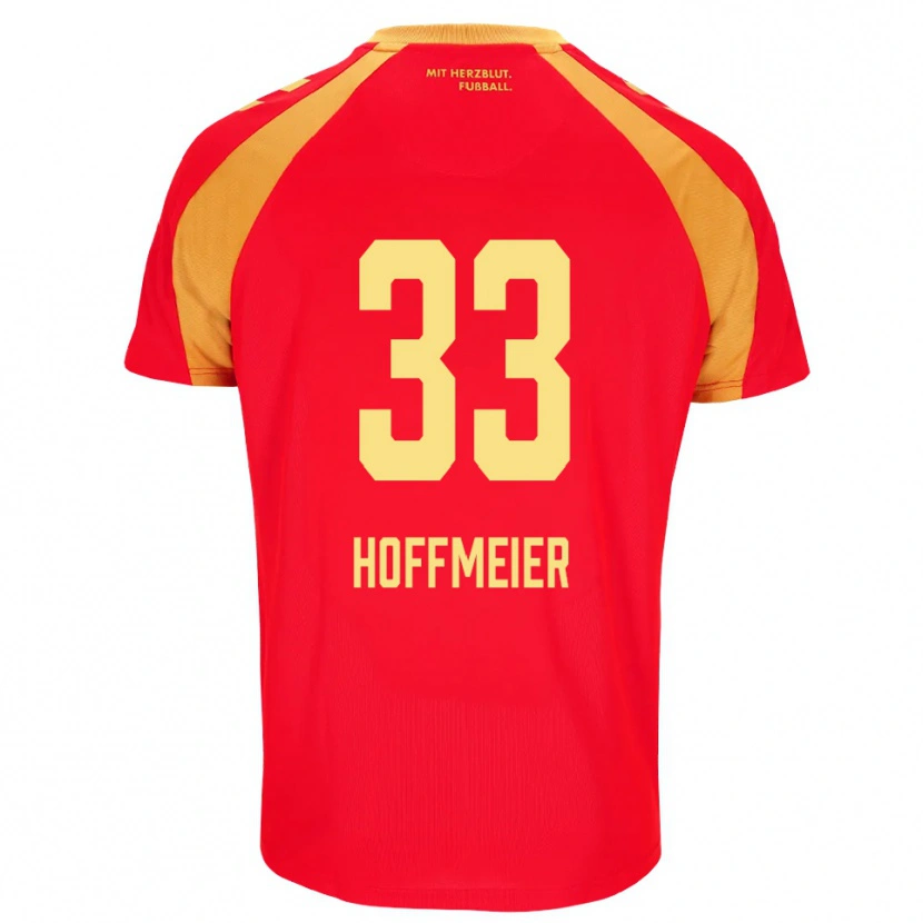 Danxen Criança Camisola Marcel Hoffmeier #33 Vermelho Laranja Preto Alternativa 2026/27 Camisa