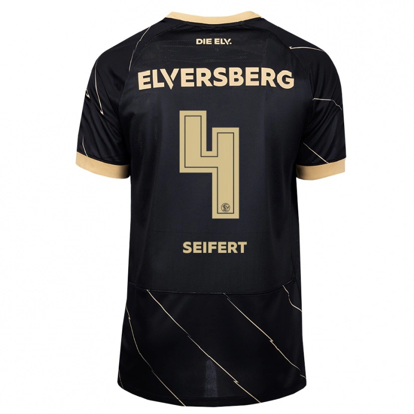 Danxen Criança Camisola Luis Seifert #4 Preto Marrom Alternativa 2026/27 Camisa
